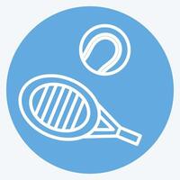 Symbol Tennis. verbunden zu Tennis Sport Symbol. Blau Augen Stil. einfach Design Illustration vektor