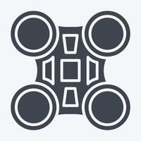 ikon jordbruks Drönare. relaterad till Drönare symbol. glyf stil. enkel design illustration vektor