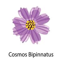 blomstrande blommor platt klistermärken vektor