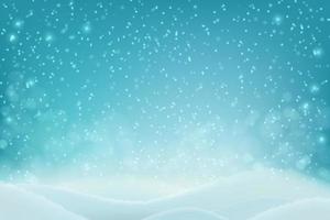 realistisk vinterbakgrund med snödrivor vektor