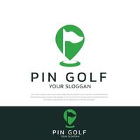 Kreatives Golfflaggendesign und Kartenmarkierung. Premium-Vektor vektor