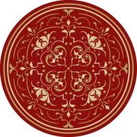klassisk färgad runda prydnad. röd mönster i en cirkel. teckning av grekland och gammal rom. blomma teckning. vektor