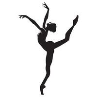 weiblich Coupe tanzen Illustration im schwarz und Weiß vektor