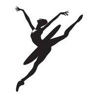 kvinna jete dansa illustration i svart och vit vektor