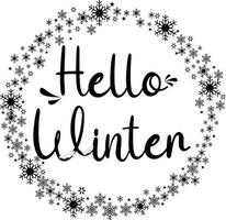 Winter- und Neujahrsdesign mit Schneeflocke vektor