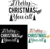 Winter Neujahr Weihnachten Typografie Design mit Schneeflocke, Weihnachtsbaum. Es kann auf T-Shirts, Tassen, Posterkarten und vielem mehr verwendet werden. vektor