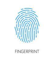 Fingerabdruck Symbol von biometrisch Ich würde Identifizierung vektor