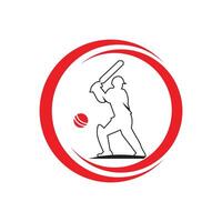 Kricket Logo Entwurf vektor