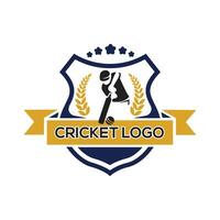 Kricket Logo Entwurf vektor