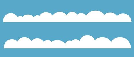 moln tecknad serie form på blå himmel vektor