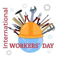 International Arbeitskräfte Tag Banner, Zeichen vektor