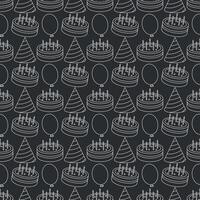 Lycklig födelsedag mönster. sömlös födelsedag bakgrund vektor