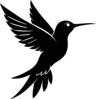 Kolibri Silhouette schwarz Illustration vektor