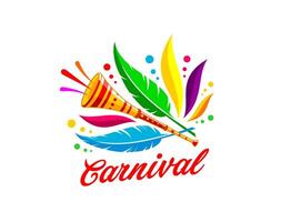Brasilien karneval fest logotyp , underhållning händelse vektor