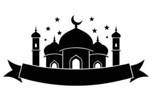 islamisch Feier eid al adha Illustration silhouettiert vektor
