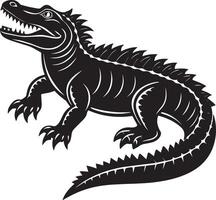 krokodil. illustration av en krokodil på en vit bakgrund. vektor