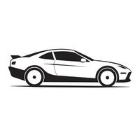 elegant sida se sporter bil ikon - silhuett översikt för bil- mönster vektor