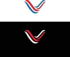 brev v eller vv logotyp ikon design begrepp mall. vektor