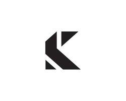 brev k abstrakt logotyp design mall illustration. vektor