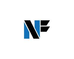 Initiale Brief nf Logo Symbol Design Konzept Vorlage. vektor