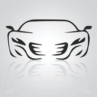 Auto Symbole, Jahrgang Autos, einzigartig Symbole, und ein Auto Logo mit ein Silber Hintergrund, Illustration vektor