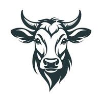 Logo Bild von ein Stier Kopf auf ein Weiß Hintergrund vektor