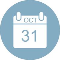 oktober glyf mång cirkel ikon vektor