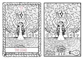 das Tarot Karte, Hand gezeichnet graviert Illustration, Mystiker und esoterisch Konzept vektor