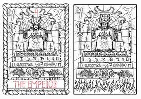das Tarot Karte, Hand gezeichnet graviert Illustration, Mystiker und esoterisch Konzept vektor