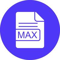max fil formatera glyf mång cirkel ikon vektor