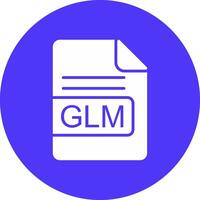 glm fil formatera glyf mång cirkel ikon vektor