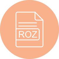 roz Datei Format Linie multi Kreis Symbol vektor