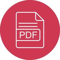 pdf Datei Format Linie multi Kreis Symbol vektor