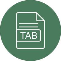 Tab Datei Format Linie multi Kreis Symbol vektor