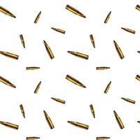 wiederholt Kugeln, Gold Munition nahtlos Muster Hintergrund. vektor