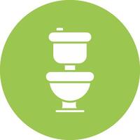 Toilette Glyphe multi Kreis Symbol vektor