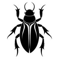 Käfer Insekt schwarz Farbe Silhouette vektor