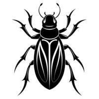 skalbagge insekt svart Färg silhuett vektor