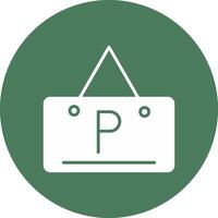 Parkplatz Glyphe multi Kreis Symbol vektor