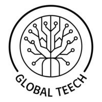 vetenskap och teknologi logotyp illustration vektor