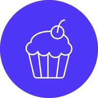 Cupcake Linie multi Kreis Symbol vektor