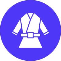 kimono glyf mång cirkel ikon vektor