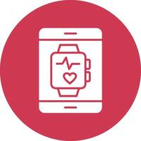 Smartwatch Glyphe multi Kreis Symbol vektor