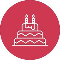 Geburtstag Kuchen Linie multi Kreis Symbol vektor