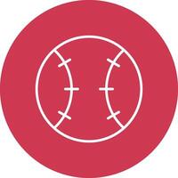 baseboll linje mång cirkel ikon vektor