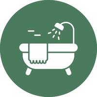 Badewanne Glyphe multi Kreis Symbol vektor