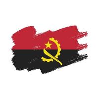 angola flagga vektor med akvarell borste stil