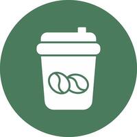 Kaffee Tasse Glyphe multi Kreis Symbol vektor