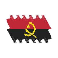 Angola-Flaggenvektor mit Aquarellpinselart vektor