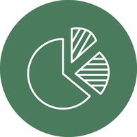 Kuchen Diagramm Linie multi Kreis Symbol vektor